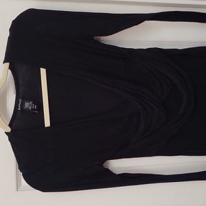 Long sleeve low cut blouse